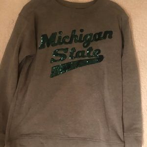 VS PINK Michigan State Fleece Sweater